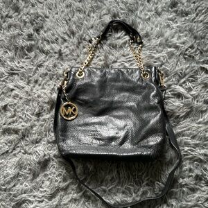 Michael Kors Black Leather Crossbody or Shoulder Bag